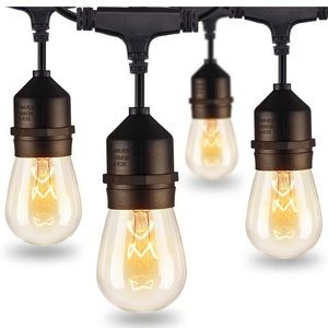 Outdoor String Lights, 48FT Patio Lights with 16PCS 11W S14 Incandescent Bulbs